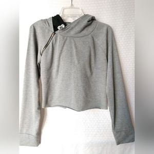 Biu Biu CROP Sweatshirt Double Hoodie Size Junior's XL Chest 36"